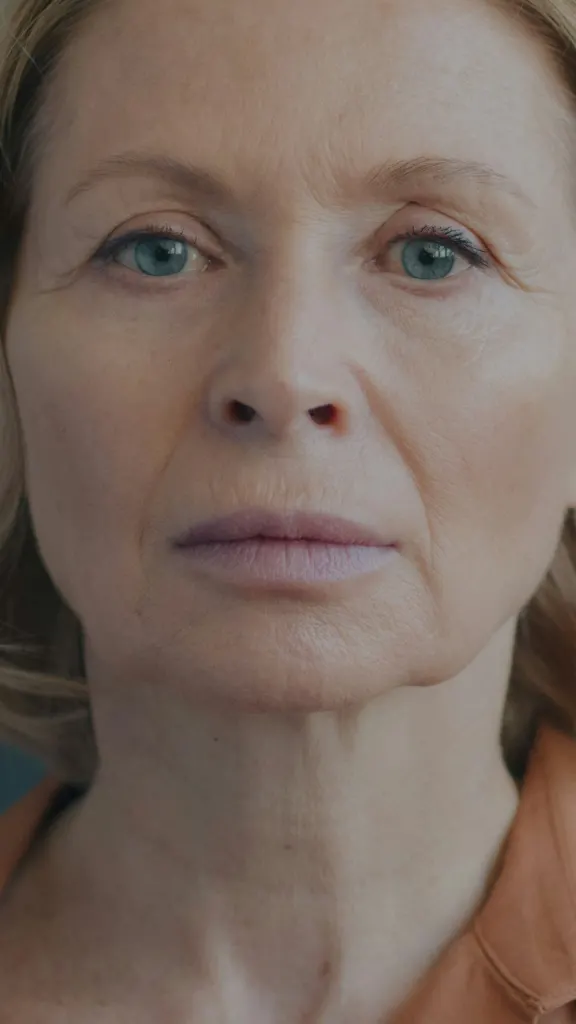 Retrato de una mujer madura con la mirada al frente